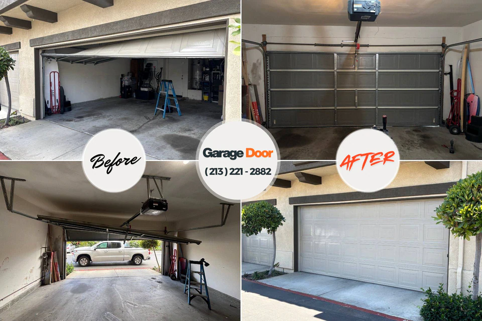 Before and after: garage door installation Cabool, MO